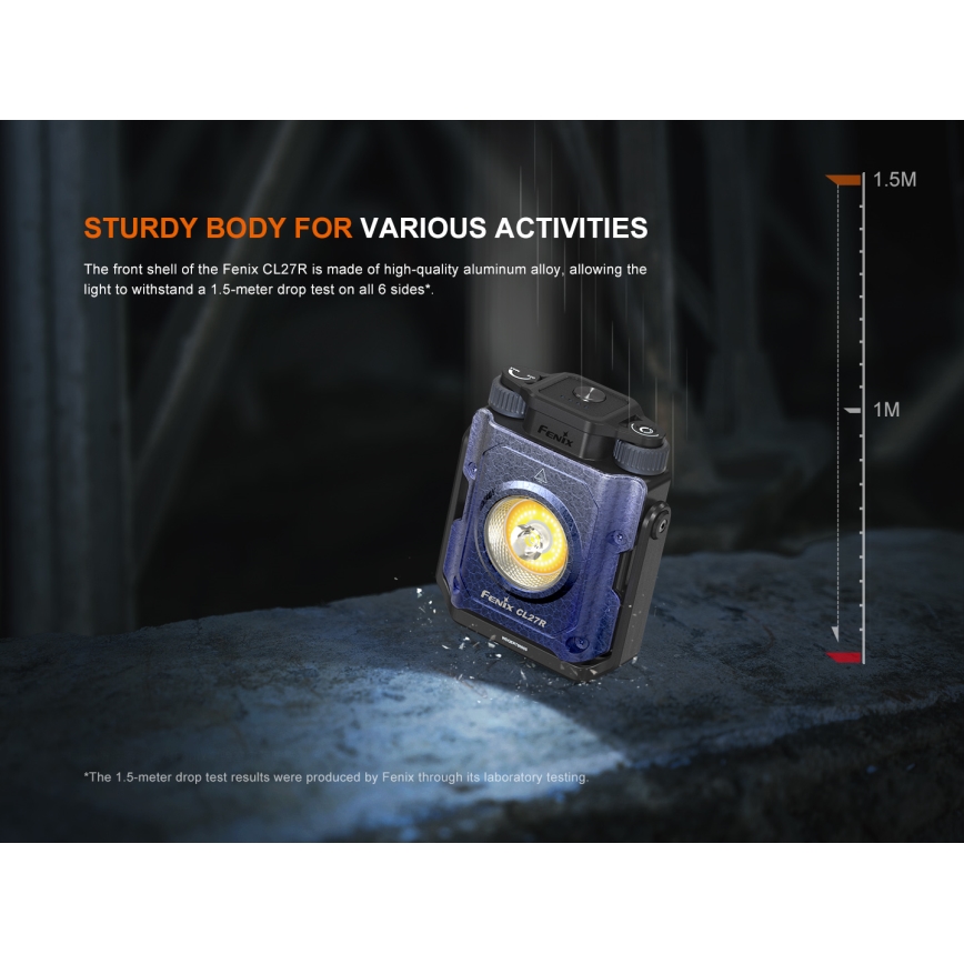 Fenix CL27RGRE - Iluminação LED regulável LED/USB IP66 1600 lm 285 h