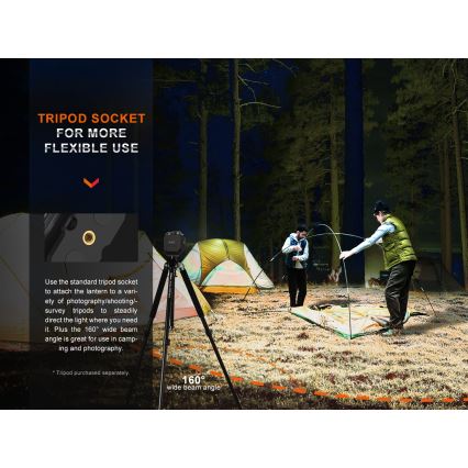 Fenix CL28R - Holofote recarregável com regulação e powerbank LED/USB IP66 2000 lm 360 h