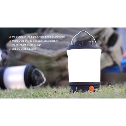 Fenix CL30R - Candeeiro portátil recarregável LED LED/USB IPX7 650 lm 300 h