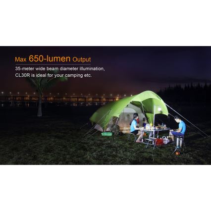 Fenix CL30R - Candeeiro portátil recarregável LED LED/USB IPX7 650 lm 300 h