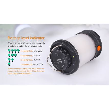 Fenix CL30R - Candeeiro portátil recarregável LED LED/USB IPX7 650 lm 300 h