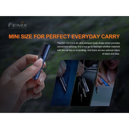 Fenix E01V20BLC - Lanterna LED LED/1xAAA IP68 100 lm 25 hrs