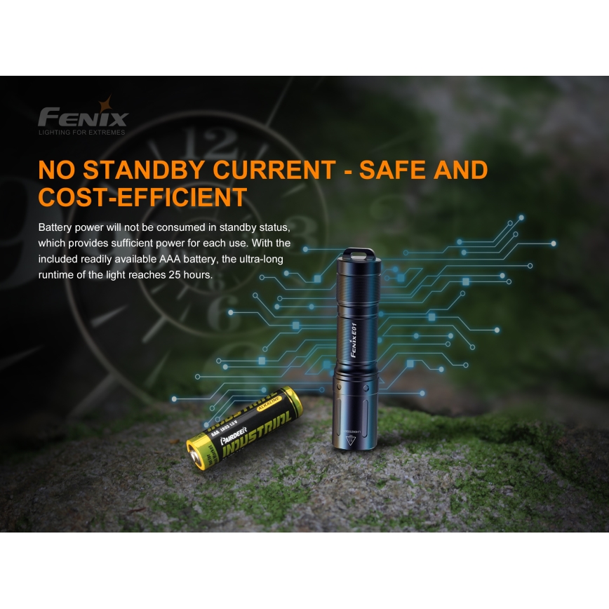 Fenix E01V20BLC - Lanterna LED LED/1xAAA IP68 100 lm 25 hrs