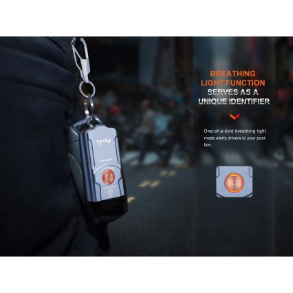 Fenix E03RV20GREY - Lanterna recarregável LED LED/USB IP66 500 brilhante 30 h 400 mAh