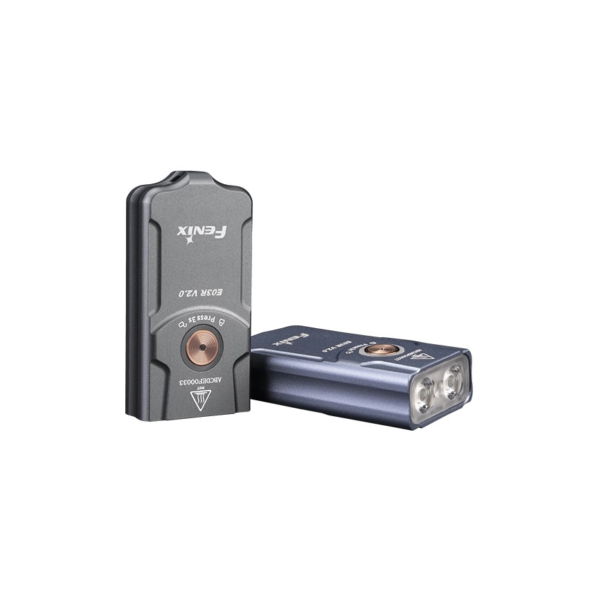 Fenix E03RV20GREY - Lanterna recarregável LED LED/USB IP66 500 brilhante 30 h 400 mAh