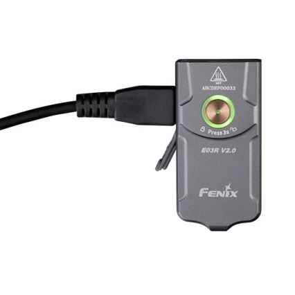 Fenix E03RV20GREY - Lanterna recarregável LED LED/USB IP66 500 brilhante 30 h 400 mAh