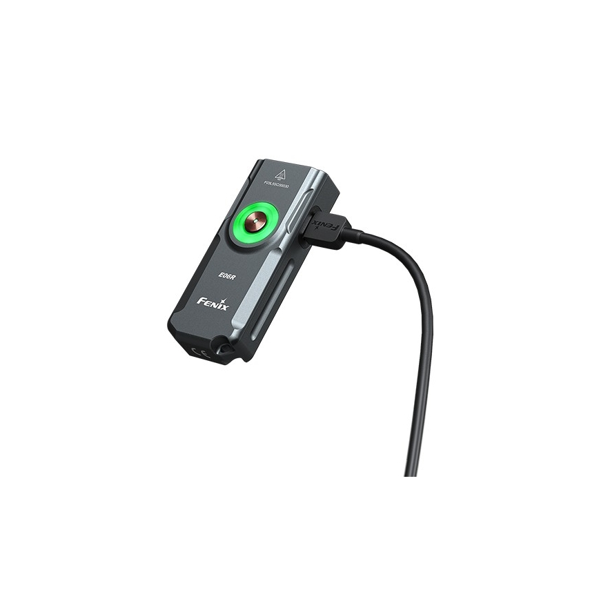 Fenix E06RGRY - Lanterna LED com regulação UV LED/USB IP66 700 brilhante 60 h 750 mAh cinzento