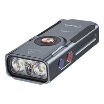 Fenix E06RGRY - Lanterna LED com regulação recarregável LED/USB IP66 700 brilhante 60 h cinzento