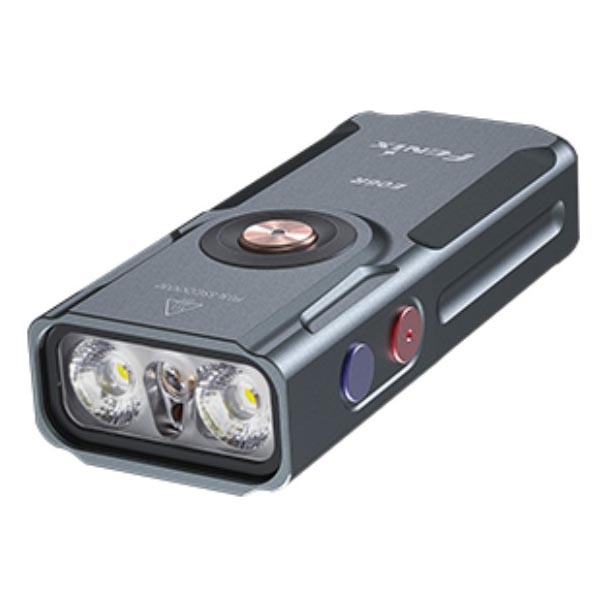 Fenix E06RGRY - Lanterna LED com regulação UV LED/USB IP66 700 brilhante 60 h 750 mAh cinzento