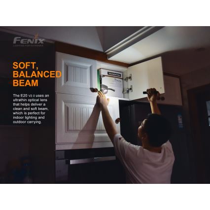 Fenix E20V20 - Lanterna LED LED/2xAA IP68 350 lm 200 hrs