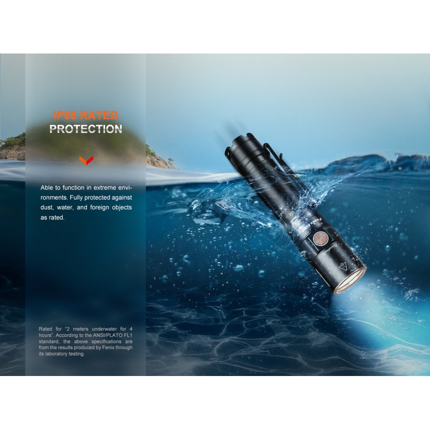 Fenix E28RV20 - LED Regulação rechargeable flashlight LED/USB IP68 1700 lm 260 h