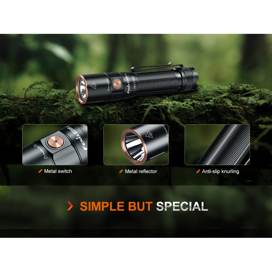 Fenix E28RV20 - LED Regulação rechargeable flashlight LED/USB IP68 1700 lm 260 h