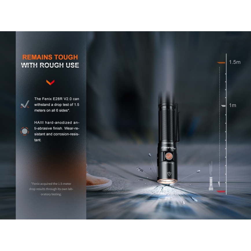 Fenix E28RV20 - LED Regulação rechargeable flashlight LED/USB IP68 1700 lm 260 h