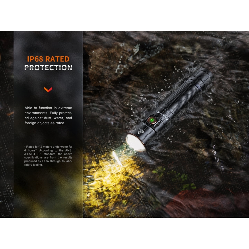 Fenix E35RSETAODS - LED Regulação rechargeable flashlight LED/USB IP68 3100 lm 69 h + diffuser 26,5mm