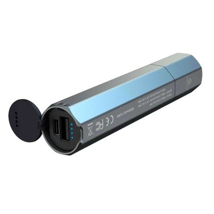 Fenix ECPBLUE - Lanterna recarregável LED com uma power bank USB IP68 1600 lm 504 h azul