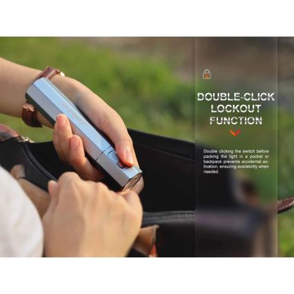 Fenix ECPBLUE - Lanterna recarregável LED com uma power bank USB IP68 1600 lm 504 h azul