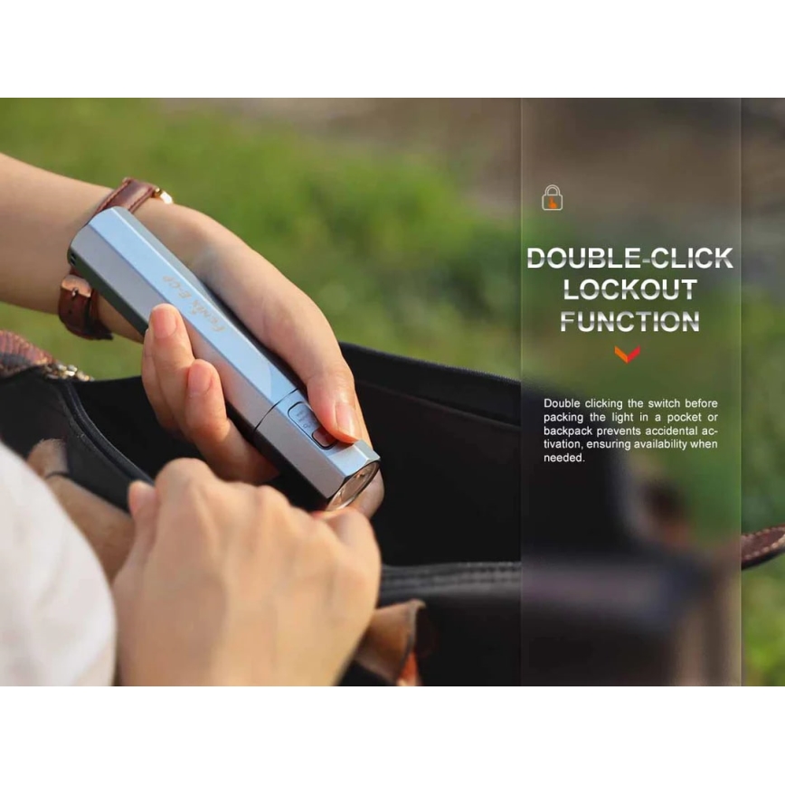 Fenix ECPBLUE - Lanterna recarregável LED com uma power bank USB IP68 1600 lm 504 h azul