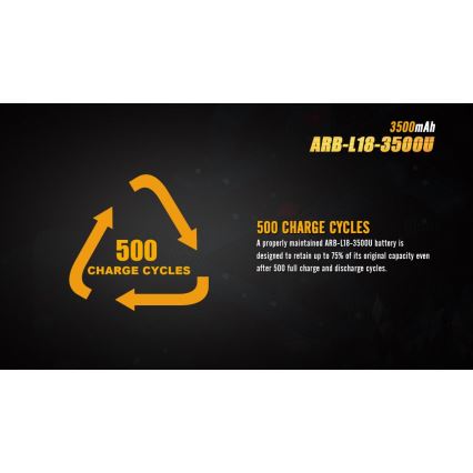 Fenix FE18650LI35USB - 1pc Bateria recarregável USB/3,6V 3500 mAh