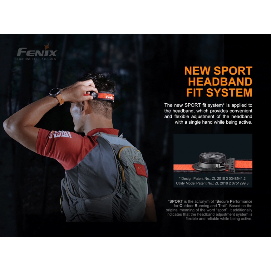 Fenix HL18RTRAIL - Lanterna de cabeça LED recarregável LED/3xAAA IP66 500 lm 300 hrs