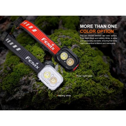 Fenix HL18RTV20BLC - Lanterna de cabeça LED com regulação LED/USB/3xAAA IP66 800 lm 160 h 1900 mAh preto/laranja