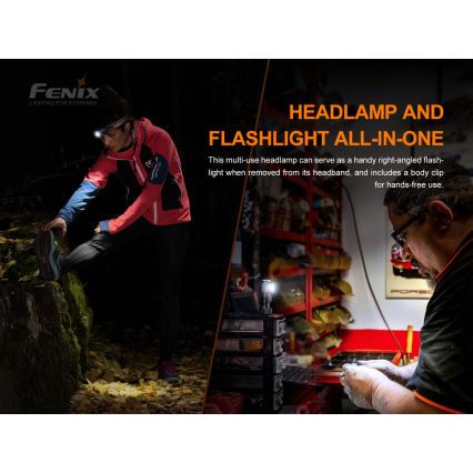 Fenix HM50RV20 - Lanterna de cabeça recarregável LED 3xLED/USB/1xCR123A IP68 700 brilhante 120 h 700 mAh