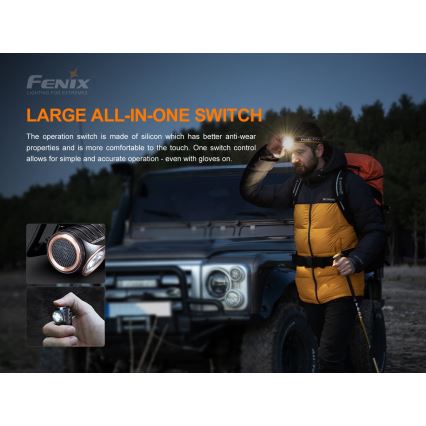 Fenix HM51RV20 - Lanterna de cabeça recarregável LED 3xLED/1xCR123A/USB IP68 700 brilhante 120 h 700 m