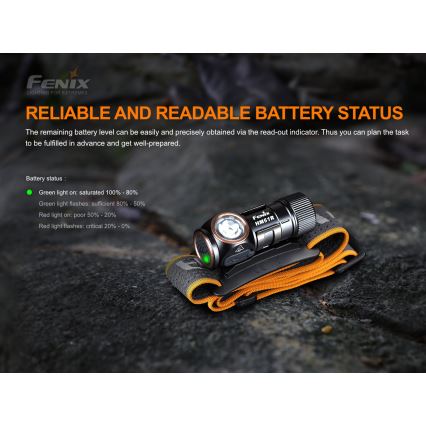 Fenix HM51RV20 - Lanterna de cabeça recarregável LED 3xLED/1xCR123A/USB IP68 700 brilhante 120 h 700 m