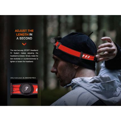 Fenix HM62TMGM - Lanterna de cabeça LED com regulação LED/USB IP68 1200 brilhante 280 h 3400 mAh