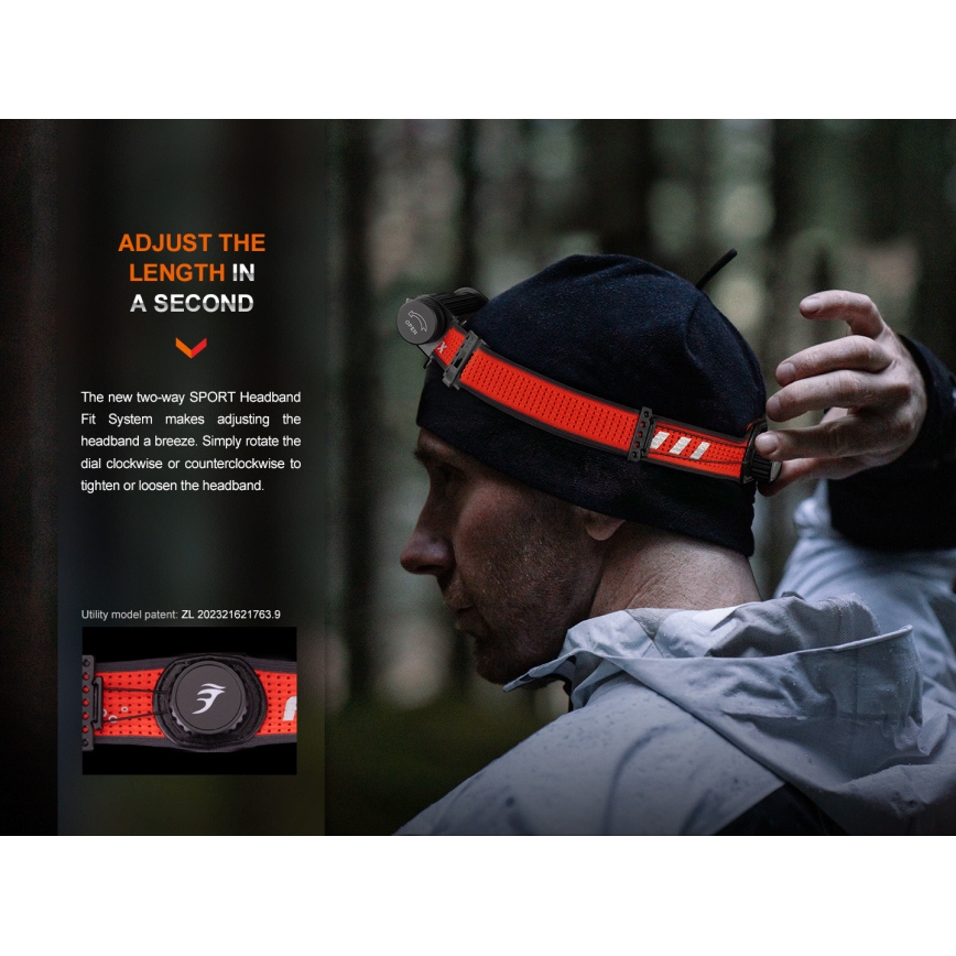Fenix HM62TMGM - Lanterna de cabeça LED com regulação LED/USB IP68 1200 brilhante 280 h 3400 mAh