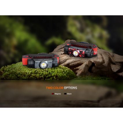 Fenix HM62TMGM - Lanterna de cabeça LED com regulação LED/USB IP68 1200 brilhante 280 h 3400 mAh