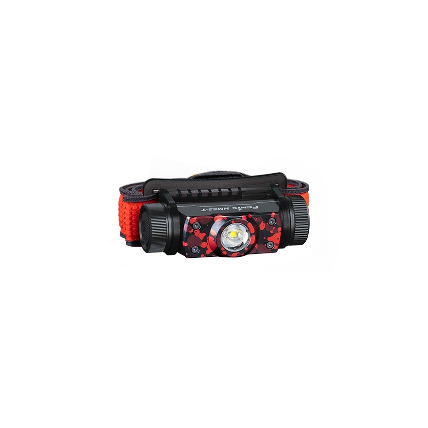 Fenix HM62TMGM - Lanterna de cabeça LED com regulação LED/USB IP68 1200 brilhante 280 h 3400 mAh