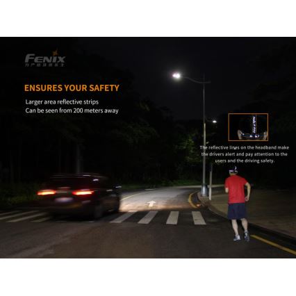 Fenix HM65R - Lanterna de cabeça recarregável LED 2xLED/2xCR123A IP68 1400 lm 300 hrs