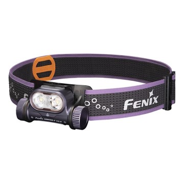 Fenix HM65RTV20PRP - Luz de cabeça LED regulável LED/USB IP68 1600 lm 300h preto/roxo