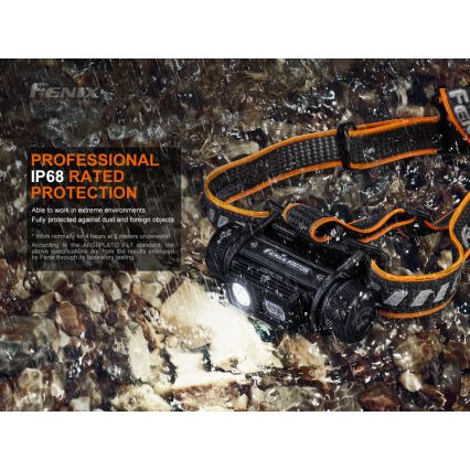 Fenix HM70R - Lanterna de cabeça recarregável LED 4xLED/1x21700 IP68 1600 brilhante 800 h 5000 mAh
