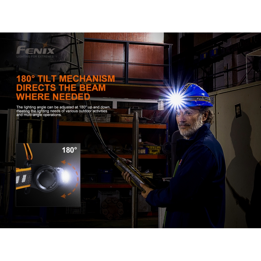 Fenix HM70R - Lanterna de cabeça recarregável LED 4xLED/1x21700 IP68 1600 brilhante 800 h 5000 mAh