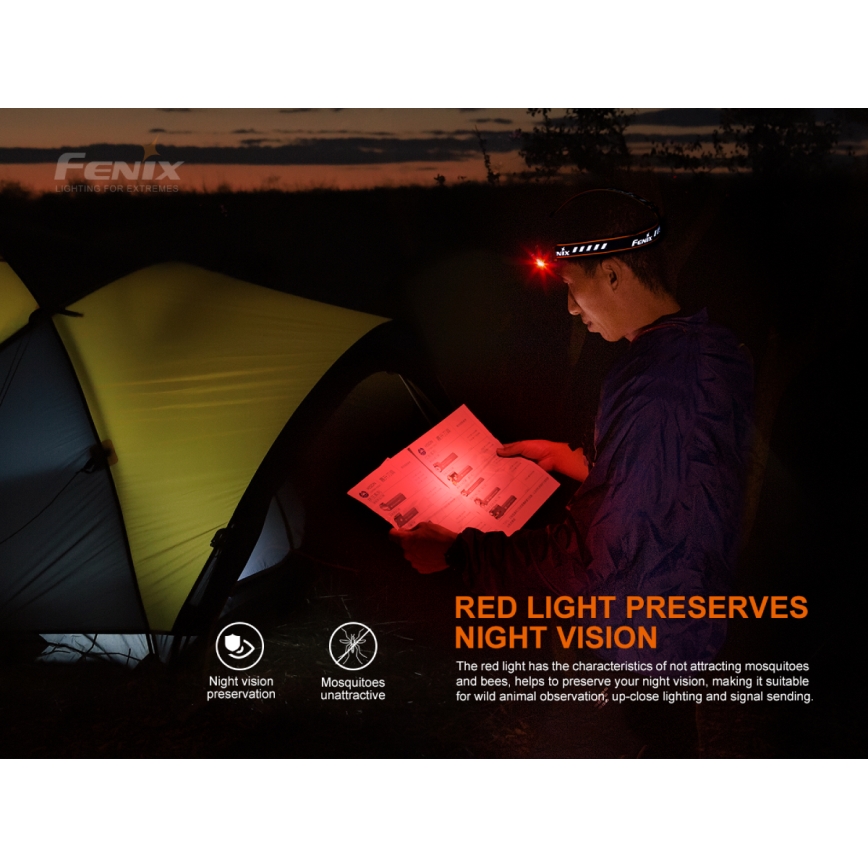 Fenix HM70R - Lanterna de cabeça recarregável LED 4xLED/1x21700 IP68 1600 brilhante 800 h 5000 mAh