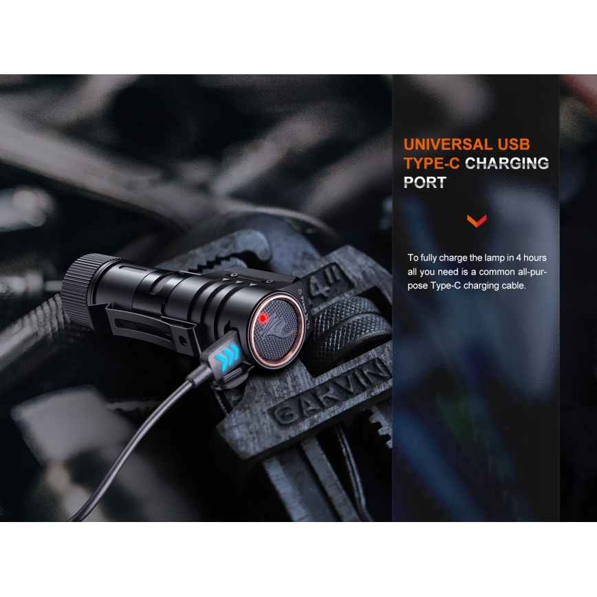 Fenix HM71R - Lanterna de cabeça recarregável LED LED/USB IP68 2700 lm 400 h