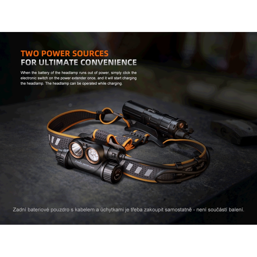 Fenix HM75RTOPAZ - Luz de cabeça LED regulável LED/USB IP68 1600 lm 210 h