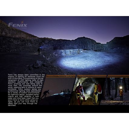 Fenix HP16R1250 - Lanterna de cabeça recarregável LED 3xLED/4xAA IP66 1250 lm 600 h