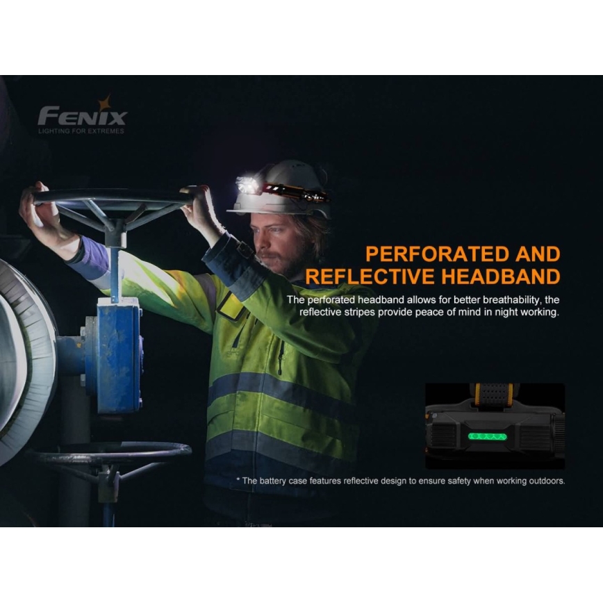Fenix HP25RV20- Lanterna de cabeça recarregável com regulação LED3xLeaED/1x21700 IP66 1600 lm 800 h