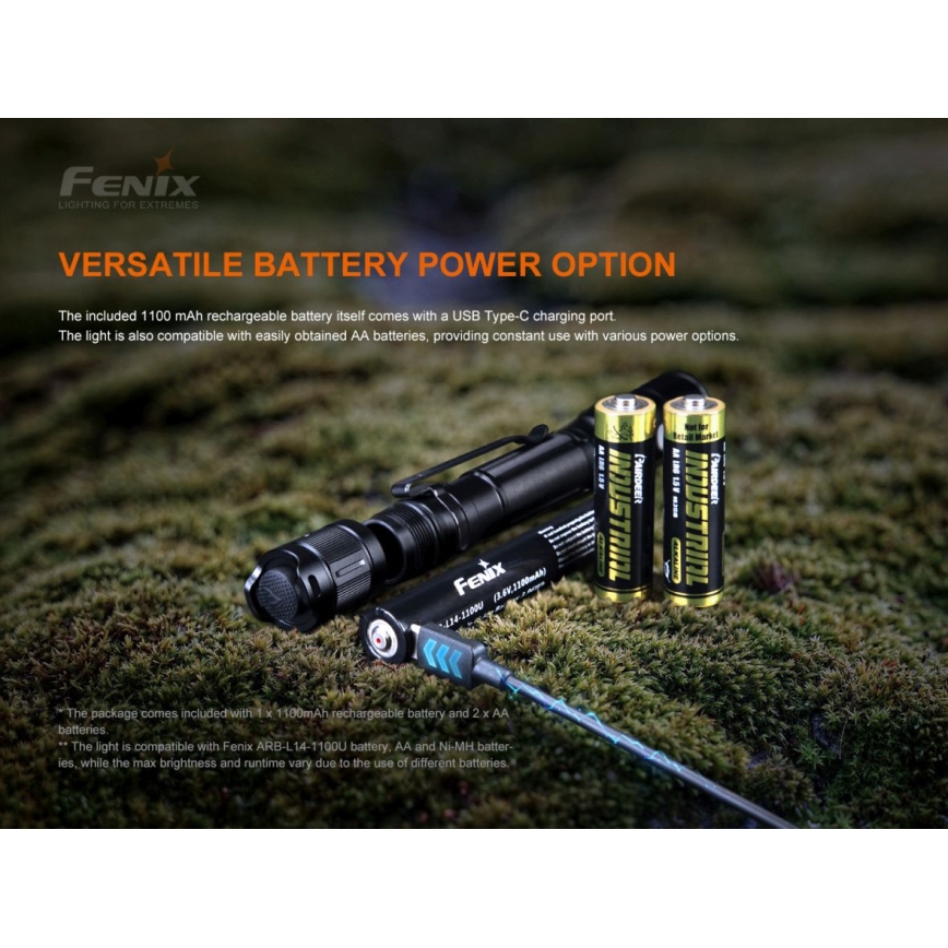 Fenix LD22V20 - Lanterna LED Recarregável LED/USB IP66 800 lm 220 hrs