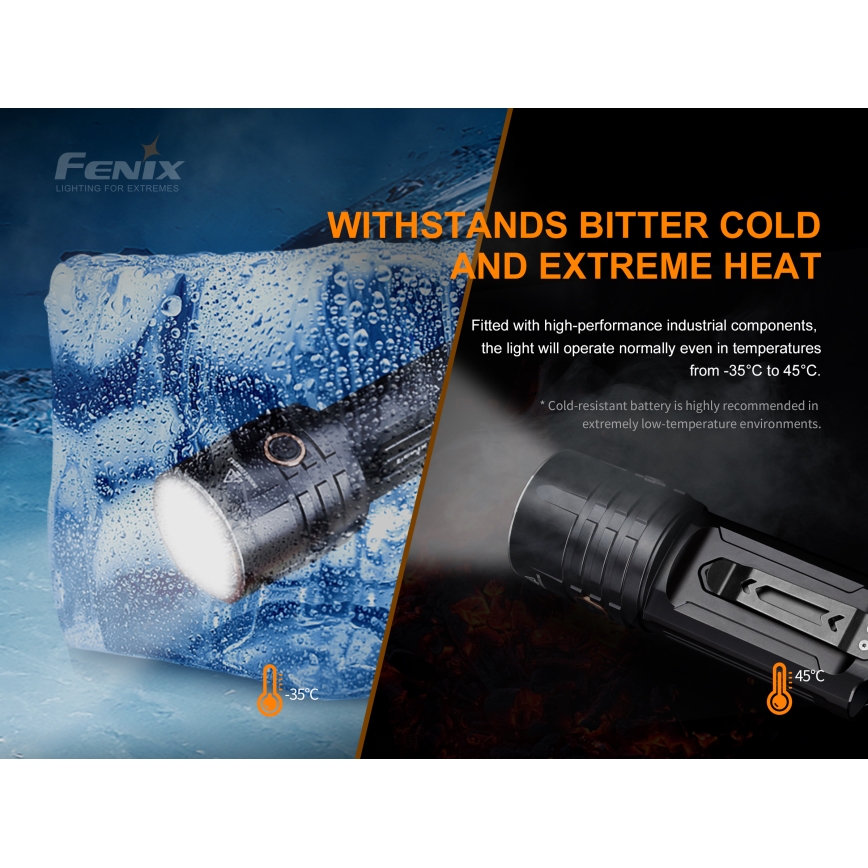 Fenix LR35R - Lanterna recarregável LED 6xLED/2x21700 IP68 10000 lm 80 hrs