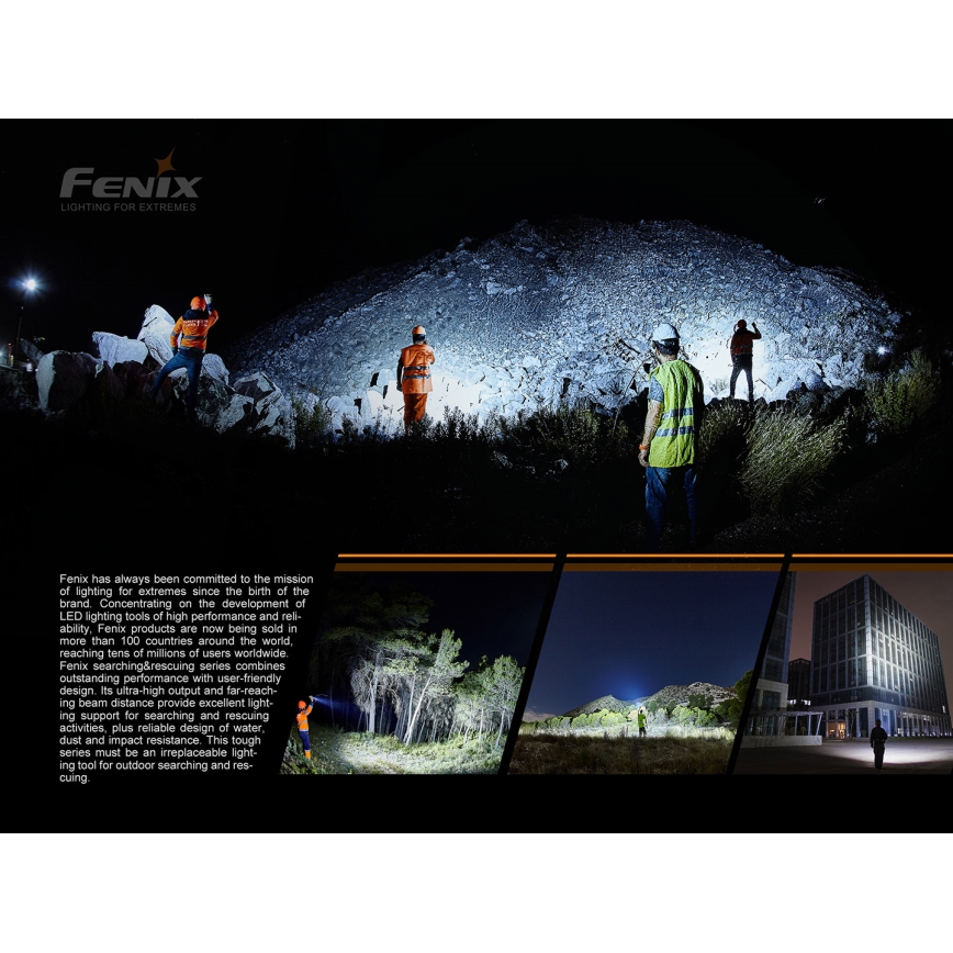 Fenix LR50R - Lanterna recarregável LED 4xLED/USB IP68 12000 lm 58 hrs