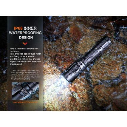 Fenix PD35R - Lanterna recarregável LED LED/USB/2xCR123A IP68 1700 lm 100 h 3400 mAh