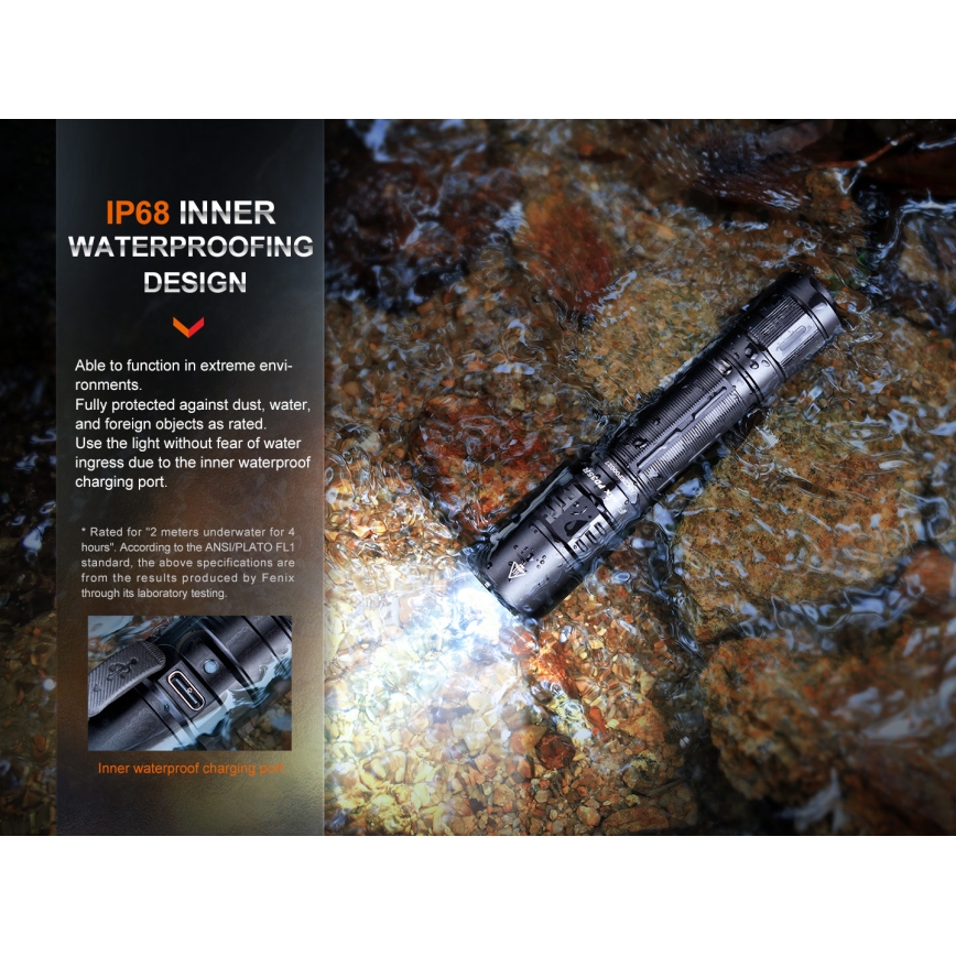 Fenix PD35R - Lanterna recarregável LED LED/USB/2xCR123A IP68 1700 lm 100 h 3400 mAh