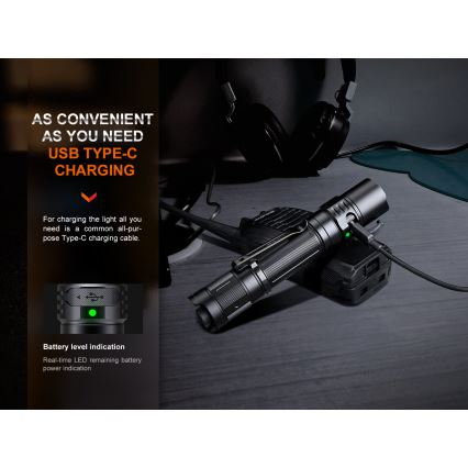 Fenix PD35R - Lanterna recarregável LED LED/USB/2xCR123A IP68 1700 lm 100 h 3400 mAh