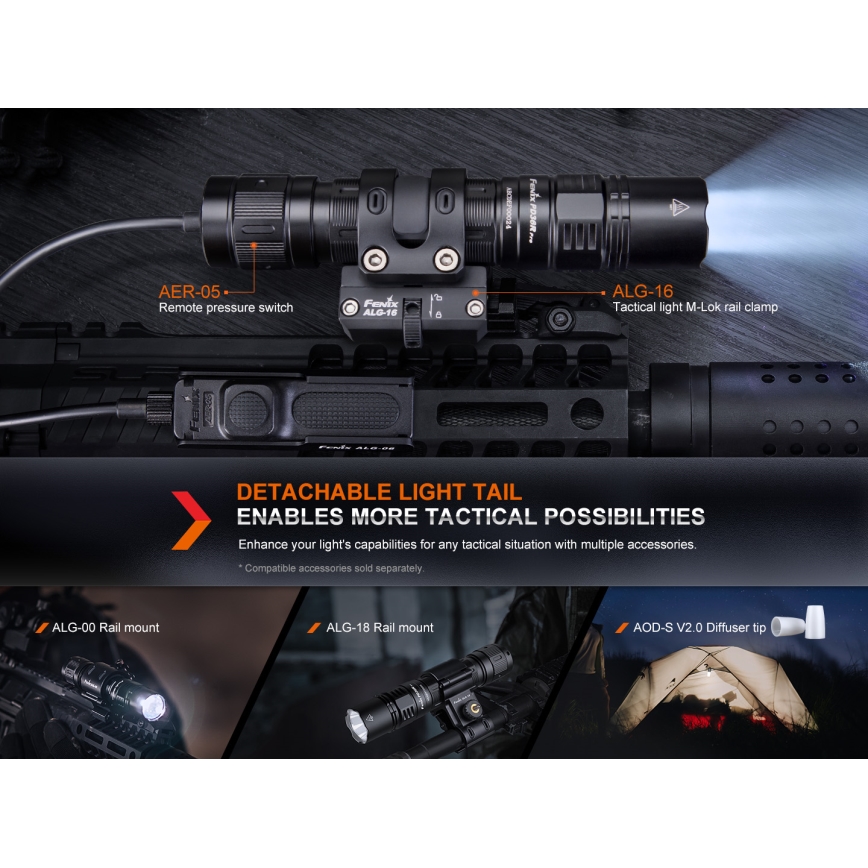 Fenix PD36RPRO - Lanterna tática recarregável LED LED/USB IP68 2800 lm 42 h