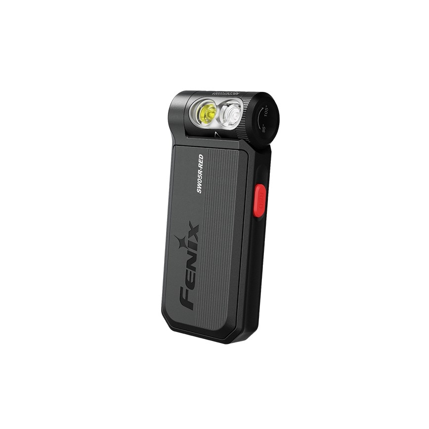 Fenix SW05RREDBLC - LED Regulação recarregável lanterna LED/USB IPX6 150 Eu 49 h preto