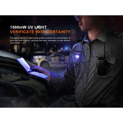 Fenix SW05RUVBLC - Lanterna LED com regulação LED/USB IPX6 150 lm 49 h 700 mAh preto