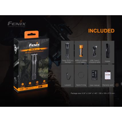 Fenix TK16V20 - Lanterna recarregável LED LED/1x21700 IP68 3100 lm 43 hrs